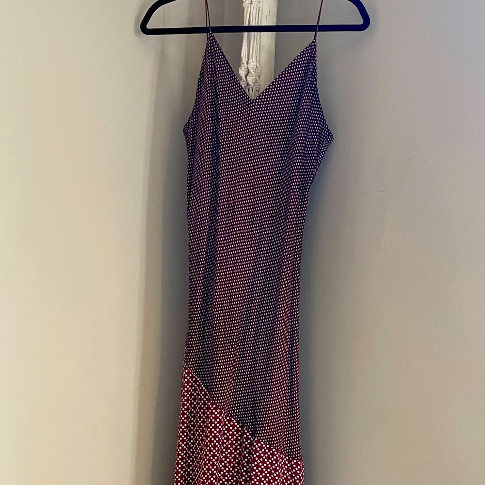JIGSAW maxi slip dress, red floral